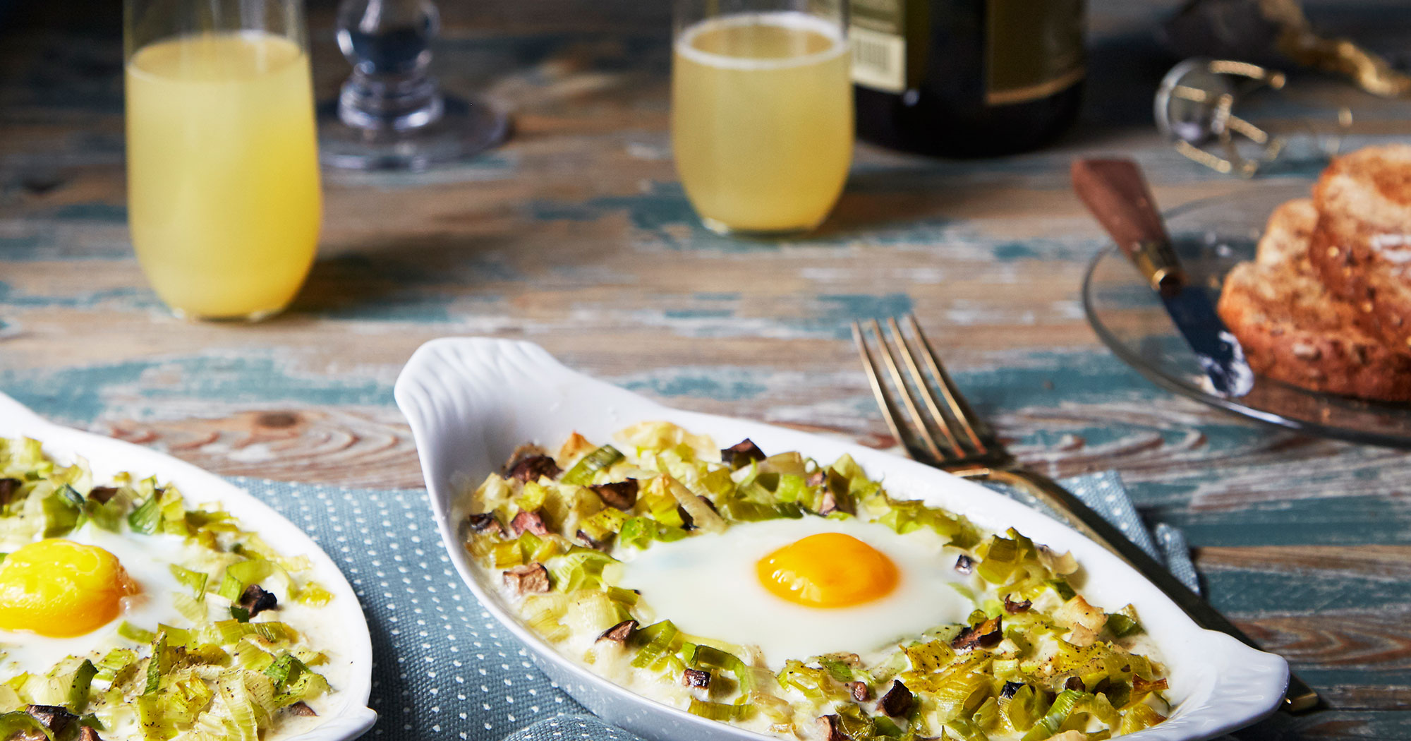 baked-eggs-with-braised-leeks-garden-gun