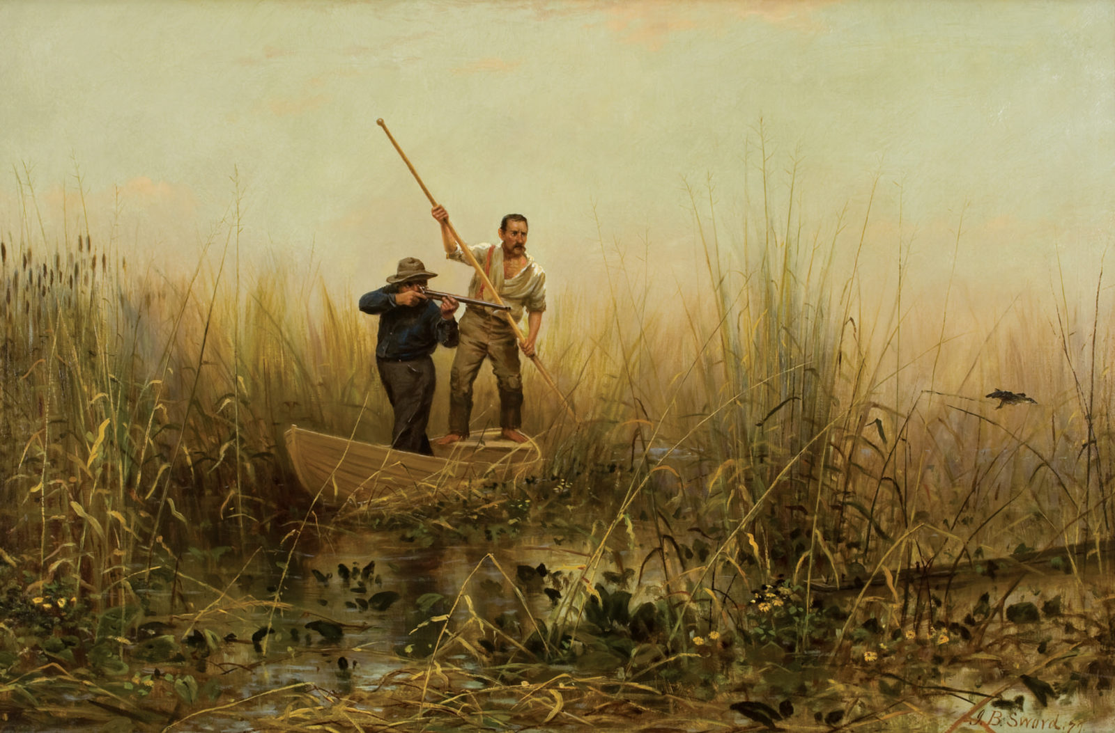 Охотники и рыбаки на картинах художников