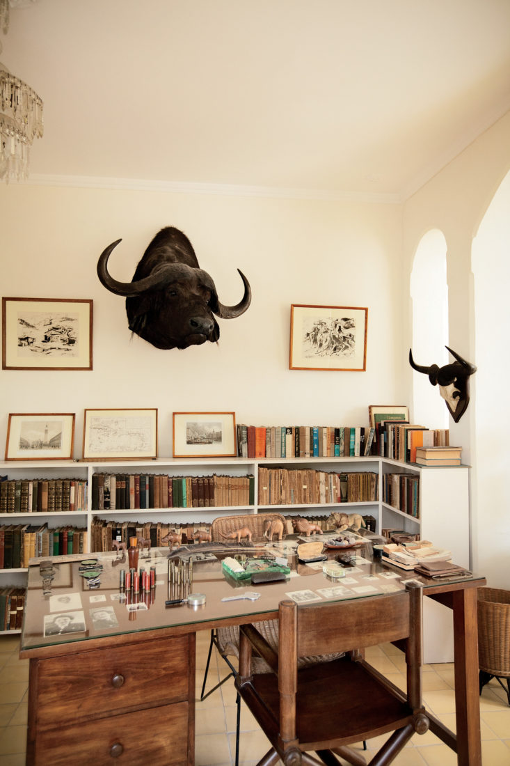 Hemingway's library at Finca Vigia, just as he left it in 1960.