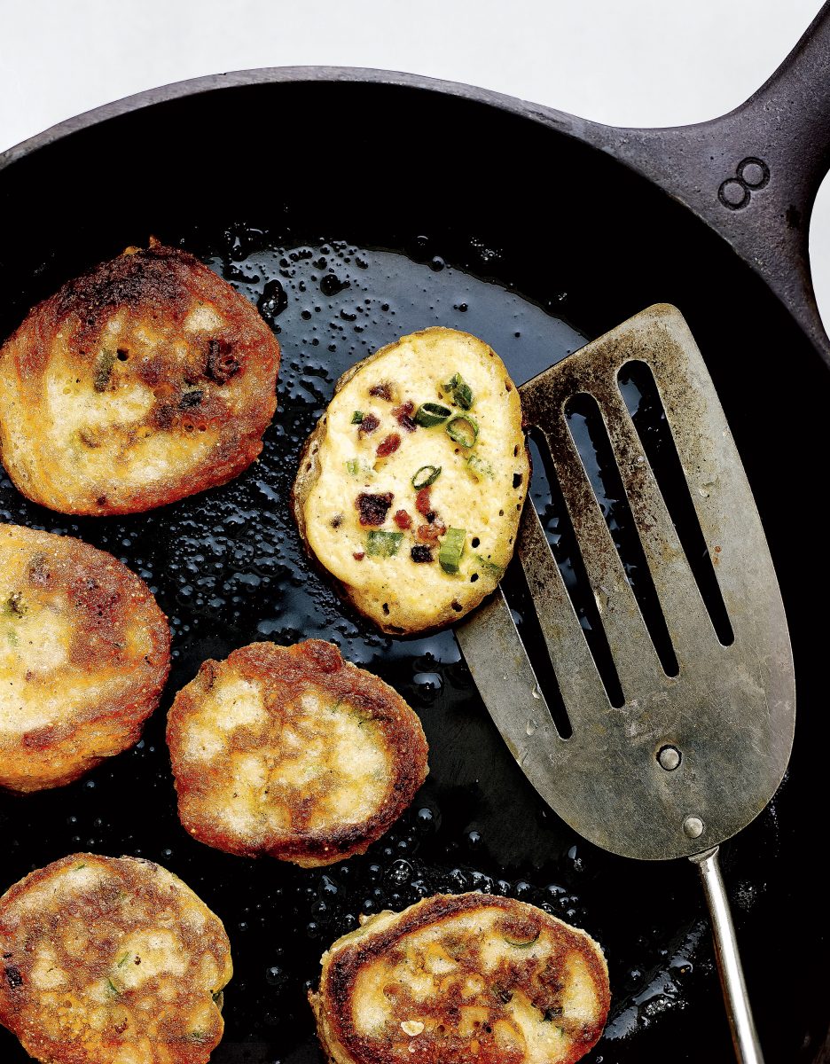 CastIron Comfort Bacon Scallion Hoecakes Garden & Gun