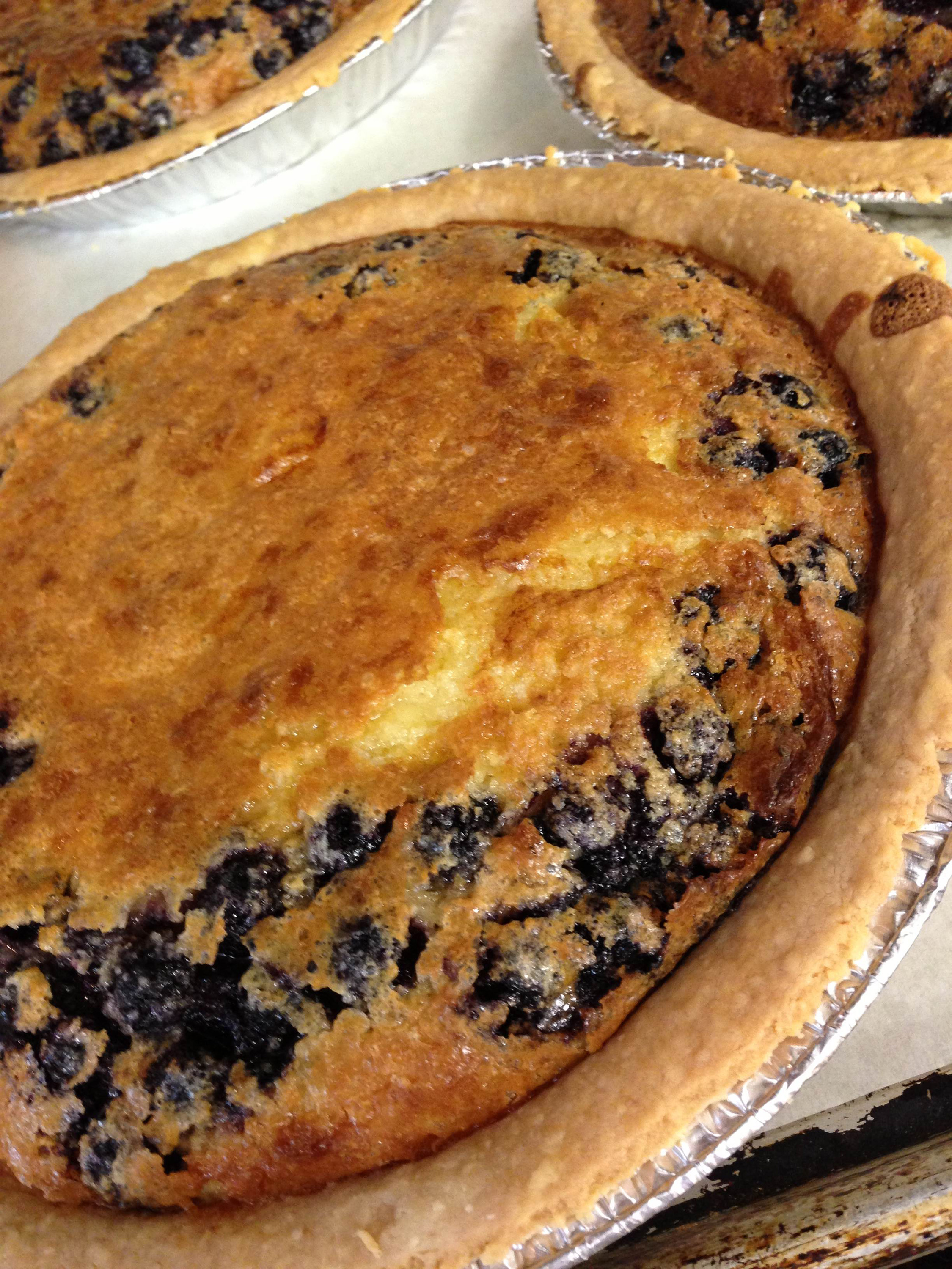 Buttermilk Blueberry Custard Pie - Amanda's Easy Recipes