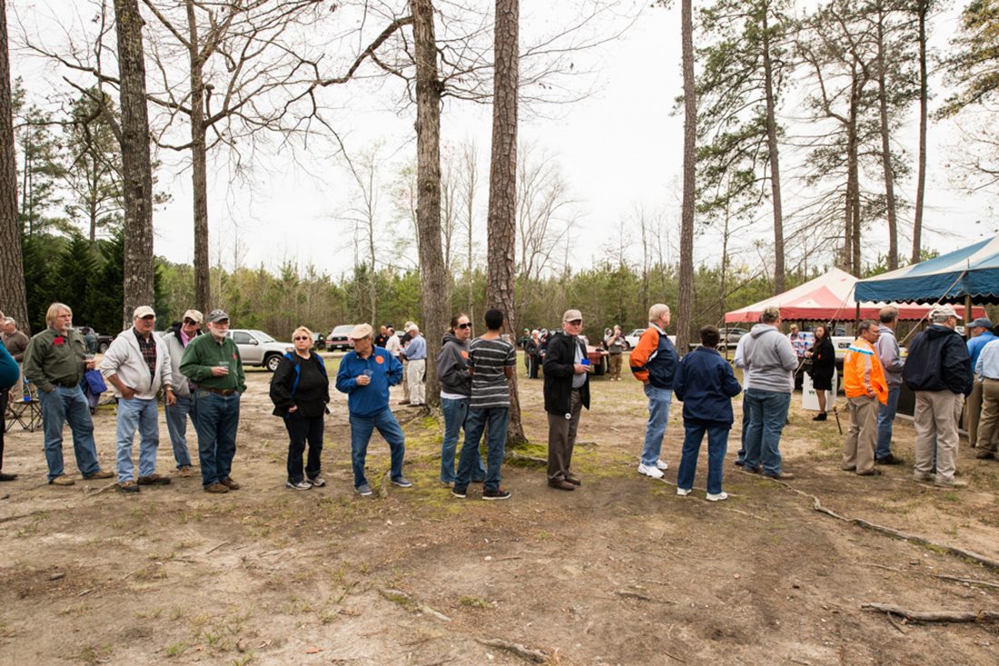 A line forms at the Wakefield Shad Planking.