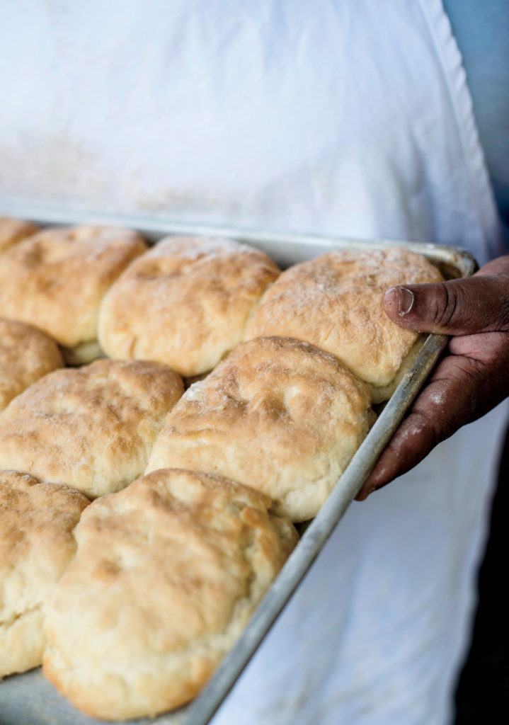 Fresh-baked buttermilk biscuits, a taste of home. 