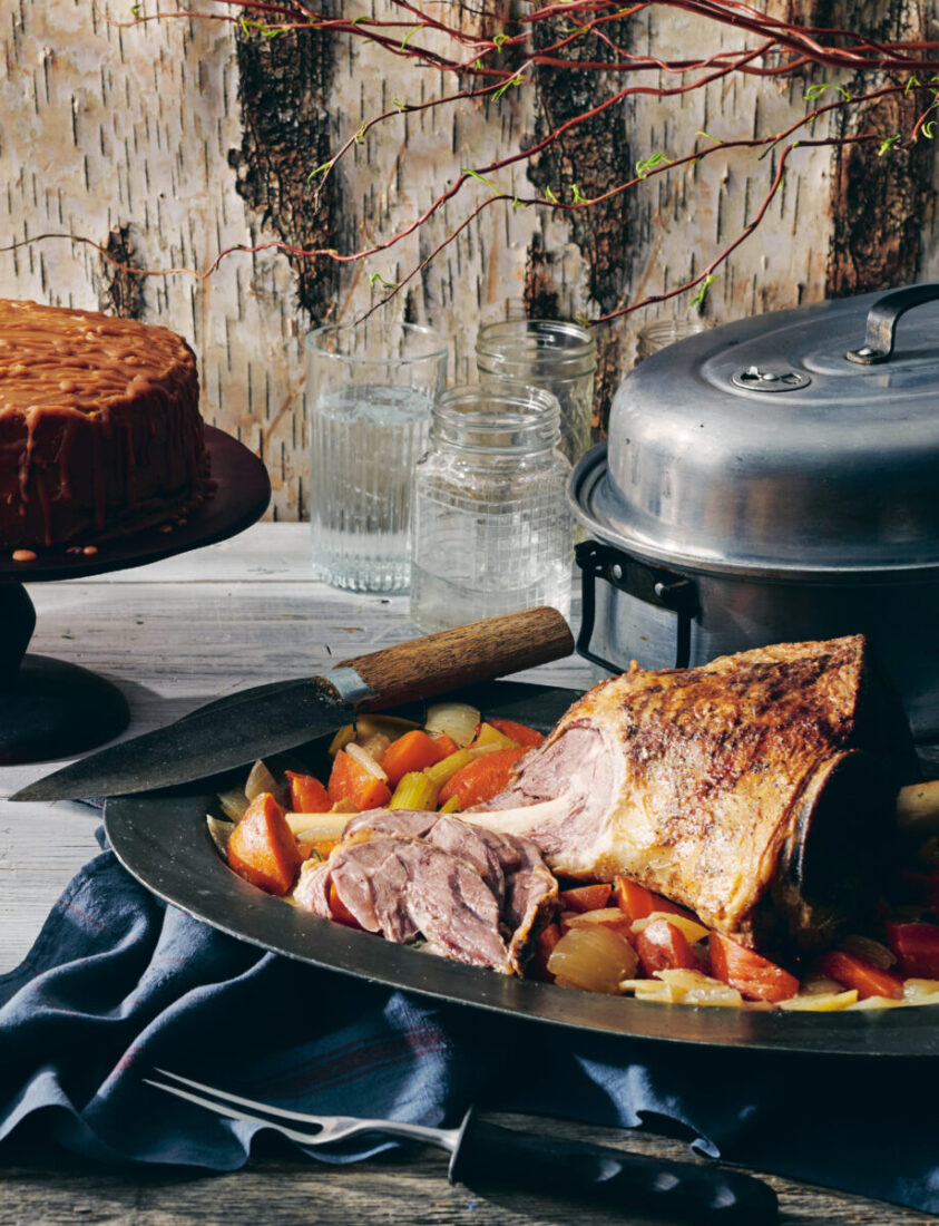 A dish of meat and vegetables
