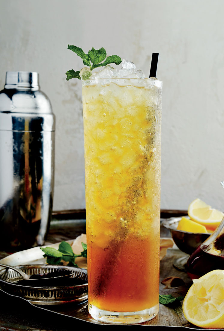 Sweet Texas Tea
A sweet-tea-based syrup mixed with lemon, mint, and a healthy pour of bourbon make for a more potent take on the South’s quencher of choice.
>Get the Recipe