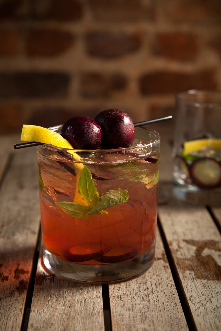 Holy Muscadine Sour
Basil, orange bitters, and muscadine join bourbon for a musky, herbal cocktail from chef Dean Neff, of PinPoint in Wilmington, North Carolina.
>Get the Recipe