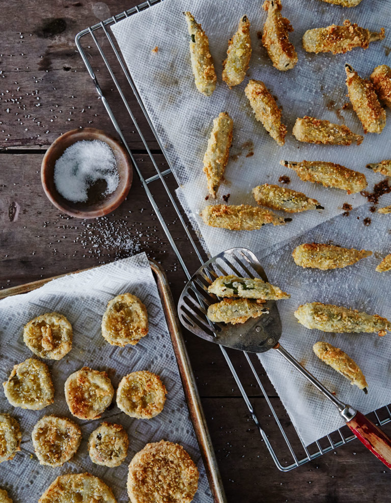 Fried Okra, Fried Green Tomatoes, & Fried Pickle Chips Garden & Gun