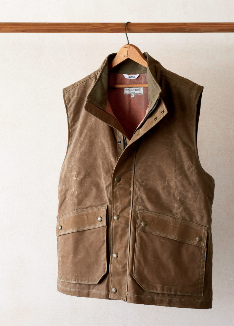 waxed cotton hunting vest