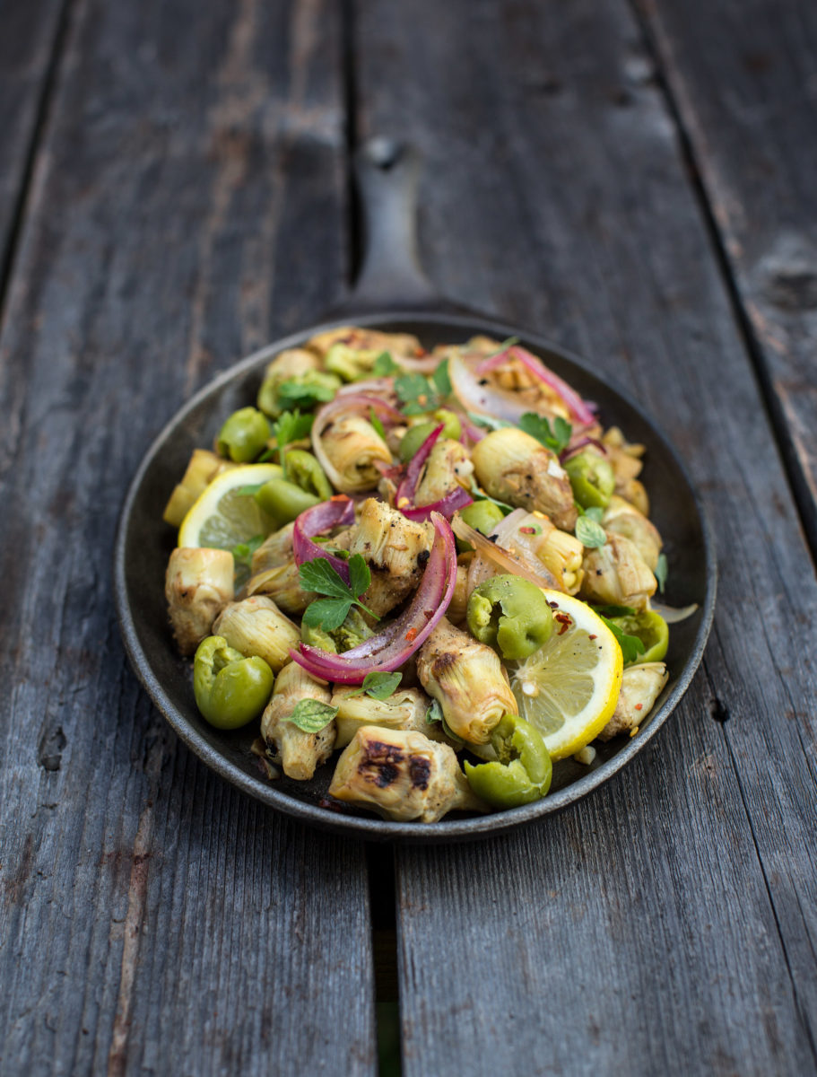 PanFried Artichoke Heart Salad Recipe Garden & Gun