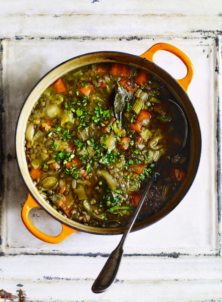 Oven-Baked Lentil Soup with Greens – Garden & Gun