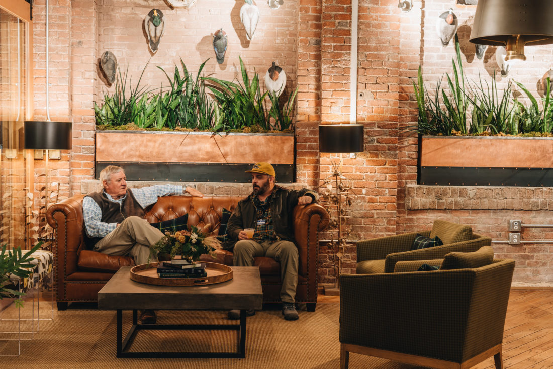 Guests kicked back with cocktails in the Blade and Bow Bourbon Lounge before Saturday’s talk.