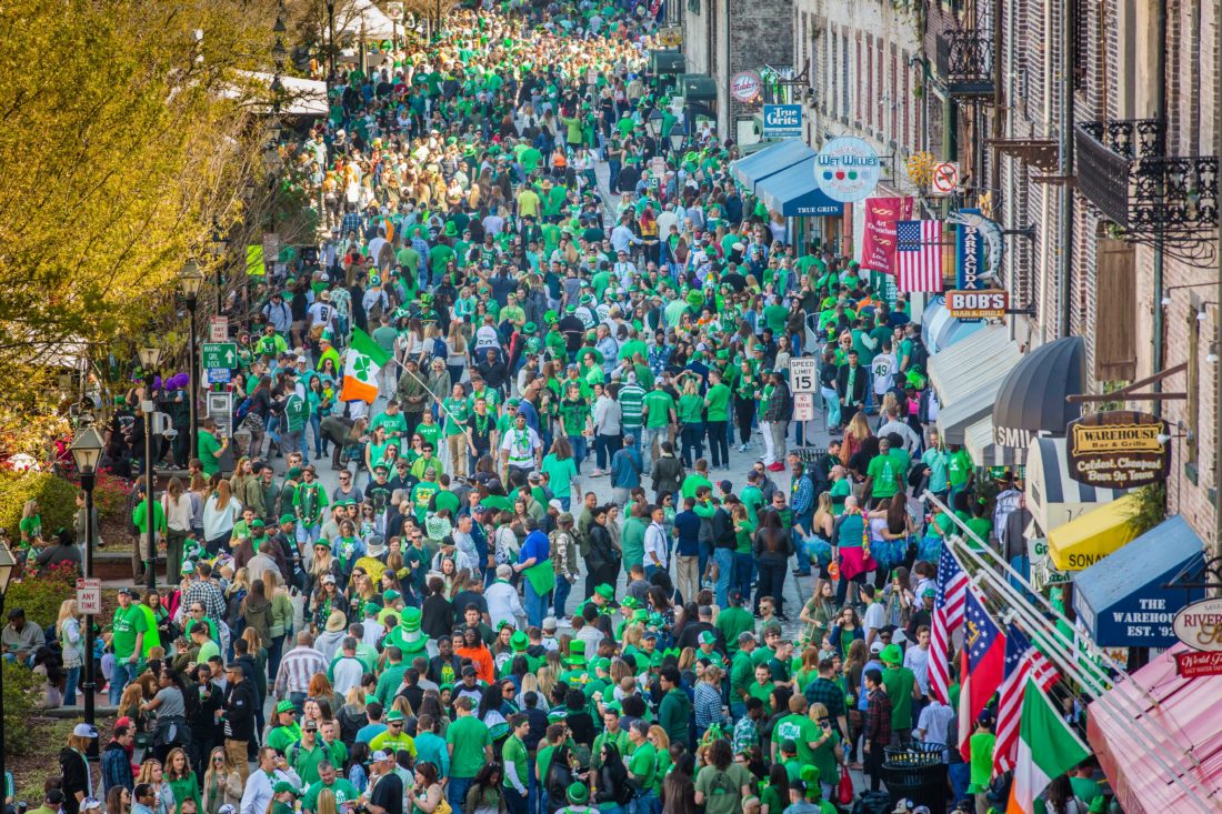 history of st. patrick's day in Savannah