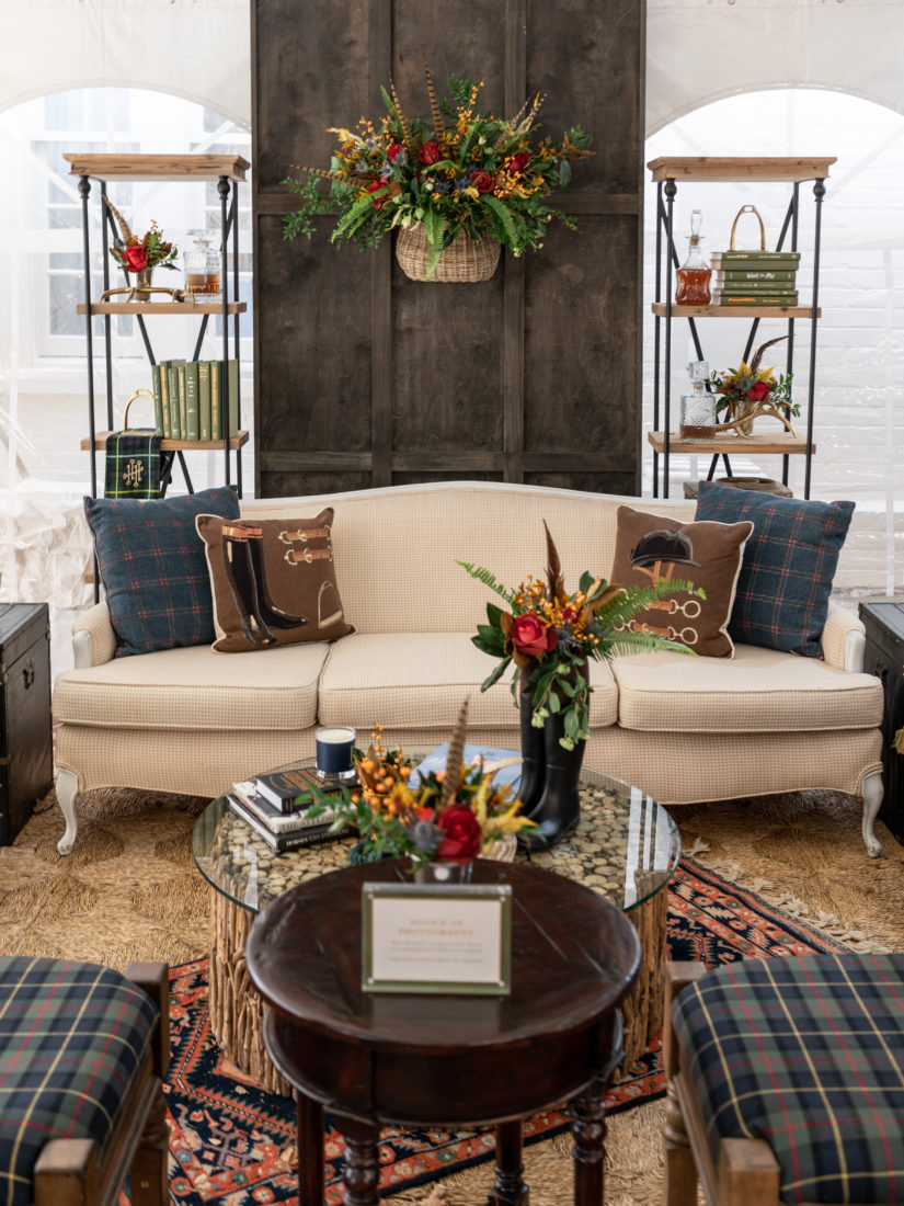 The equestrian-inspired lounge.