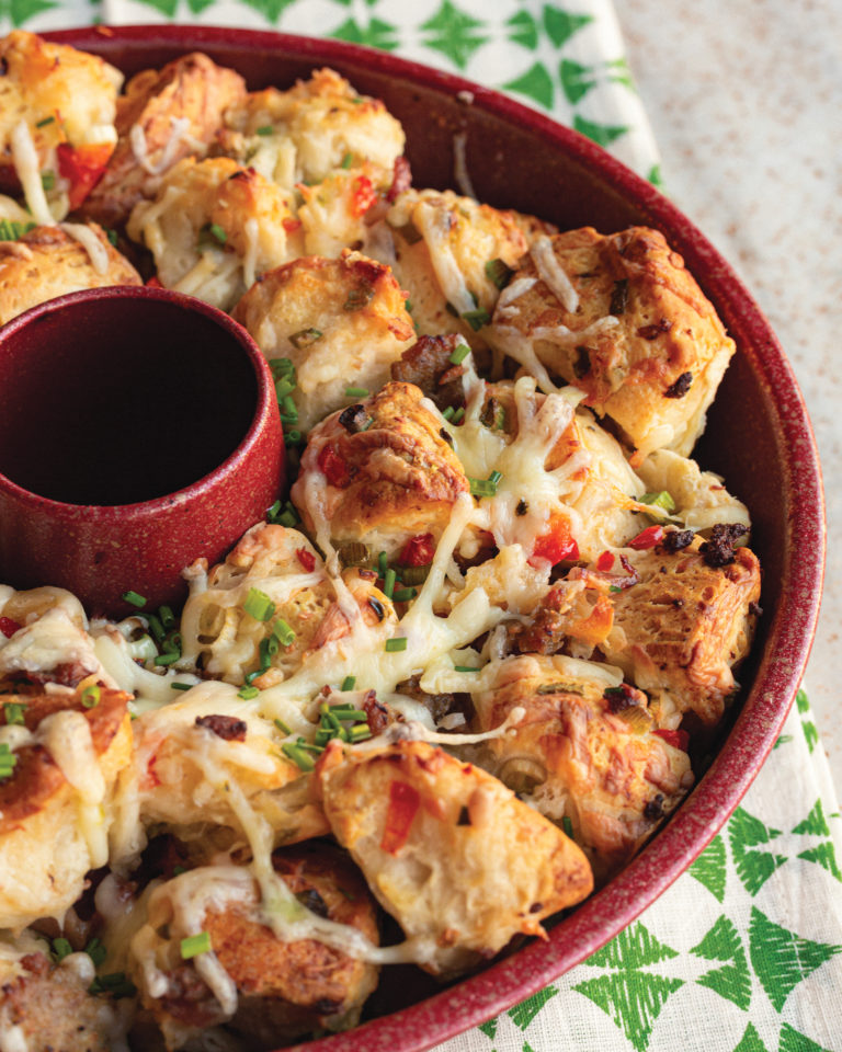 Savory monkey bread garden gun