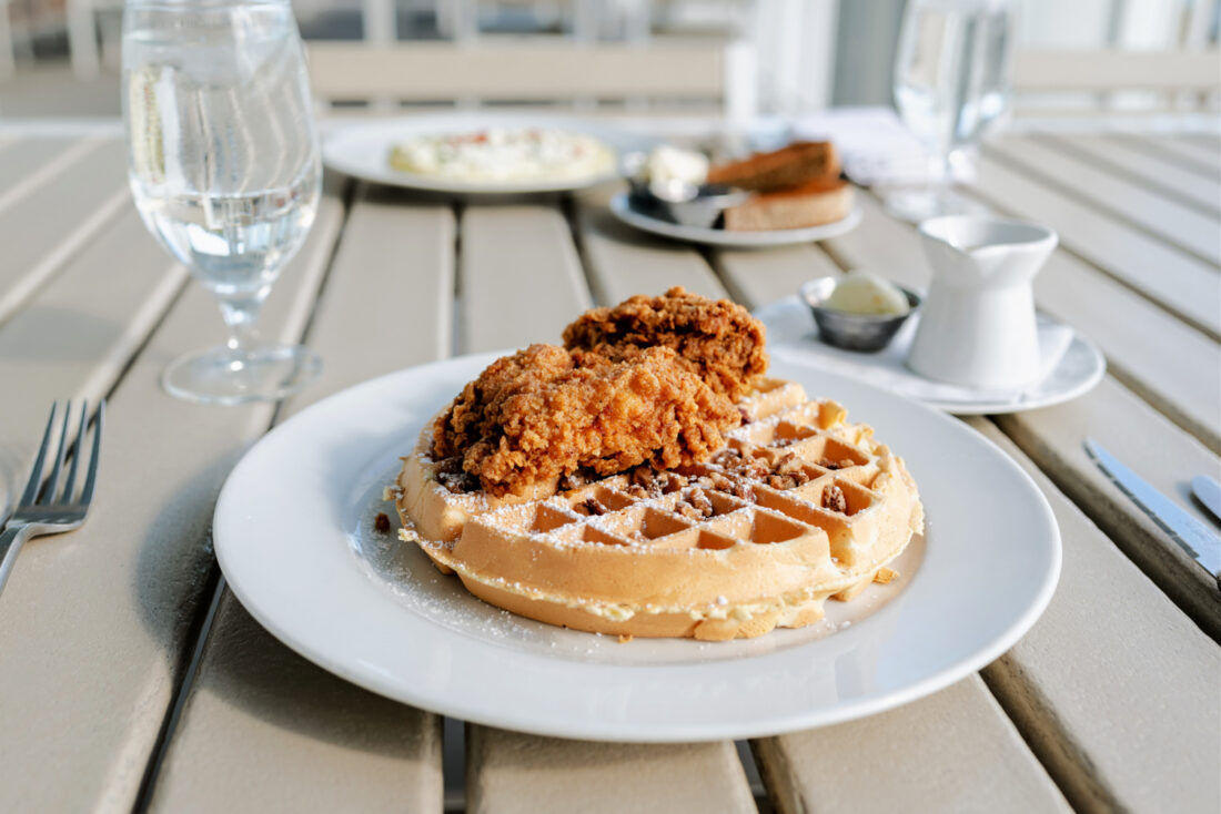 34 Degrees North Restaurant Beaufort Hotel NC Chicken and Waffles
