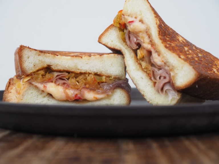 Husk Nashville’s Grilled Country Ham and Pimento Cheese Sandwich