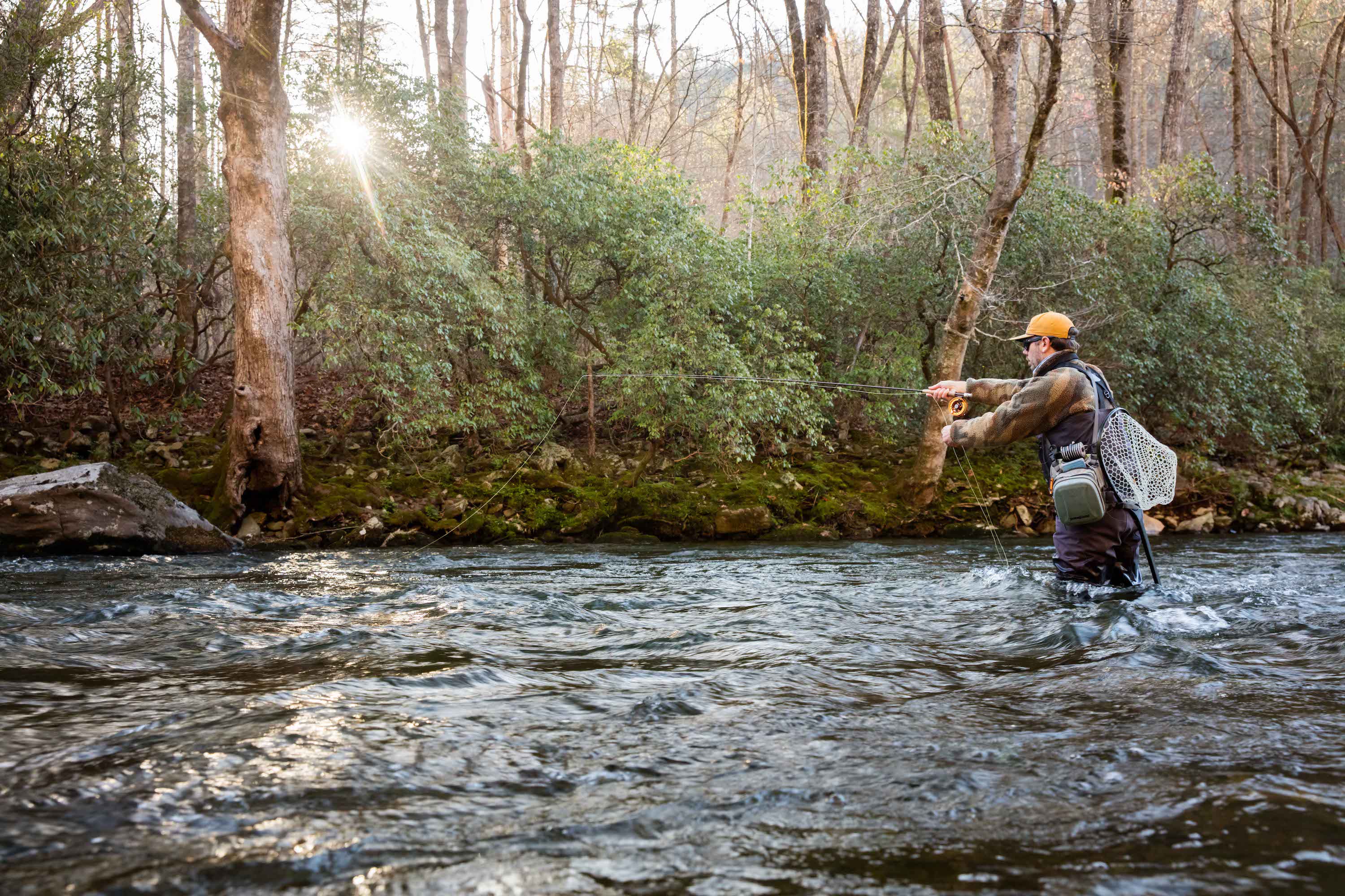 Fly fishing for trout in Western North Carolina