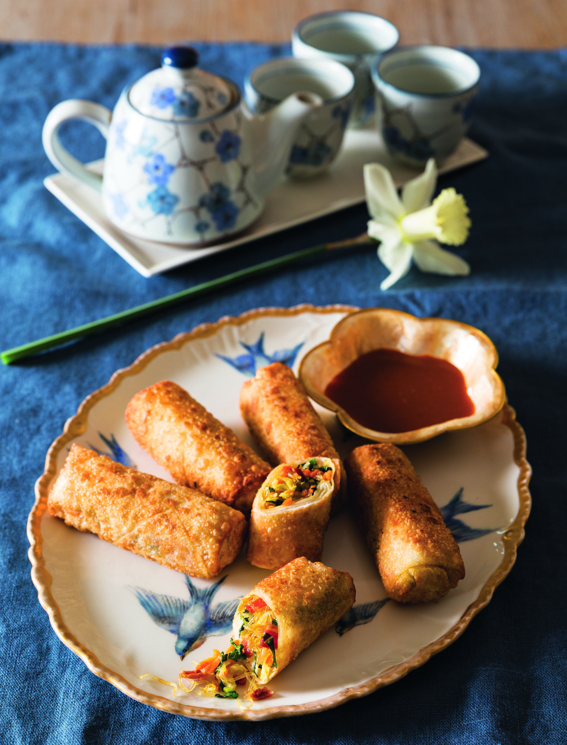 Oven-Baked Country Bacon & Collard Egg Rolls – Garden & Gun