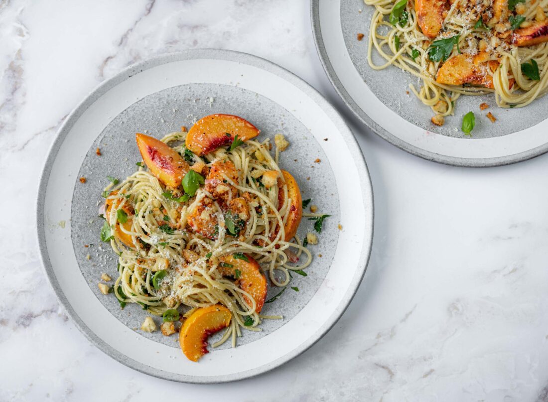 Spaghetti Al Fresco - The Peach Kitchen