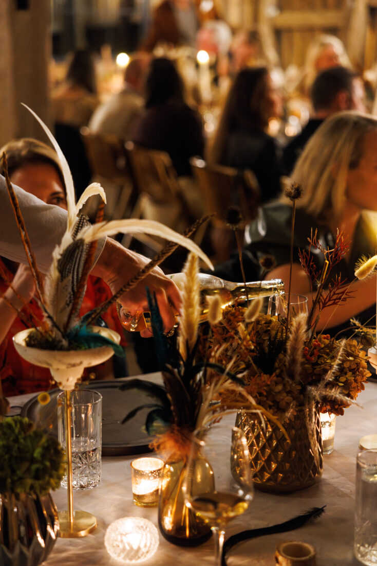 The table is set for Catch & Release at Flat Mountain Farm.