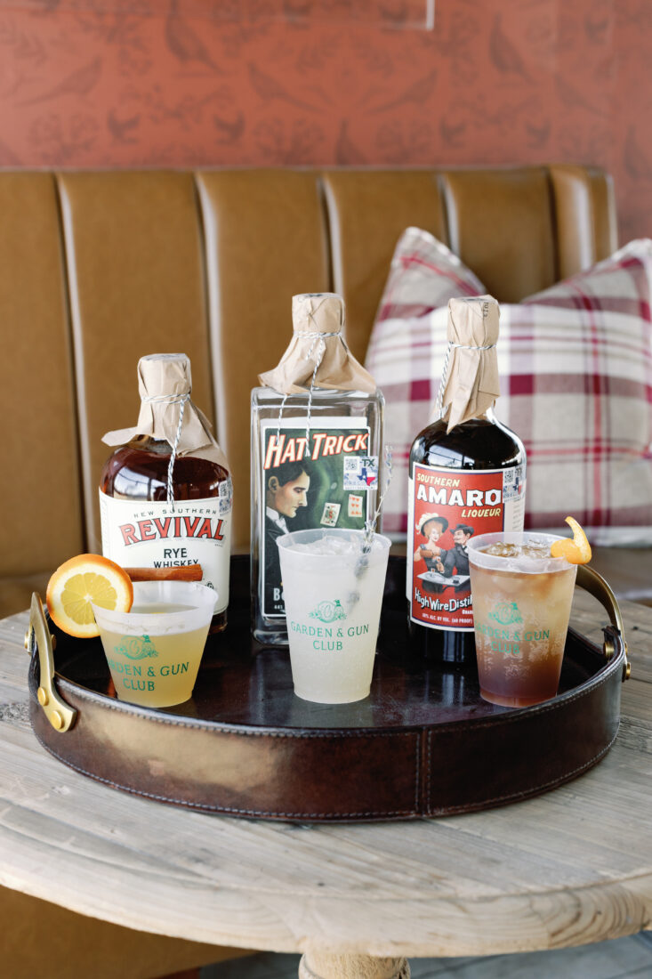 G&G Club Pop-Up cocktails featuring spirits from Charleston’s High Wire Distilling Co.