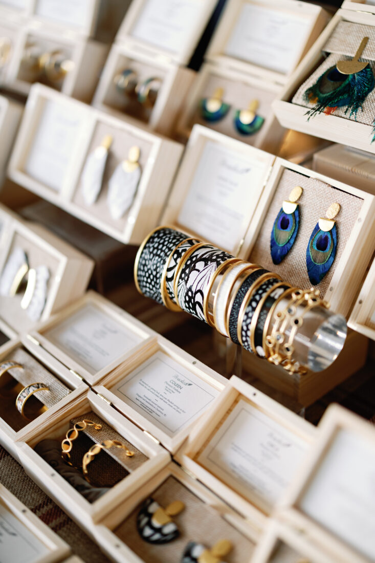 Brackish displays their hand crafted products.