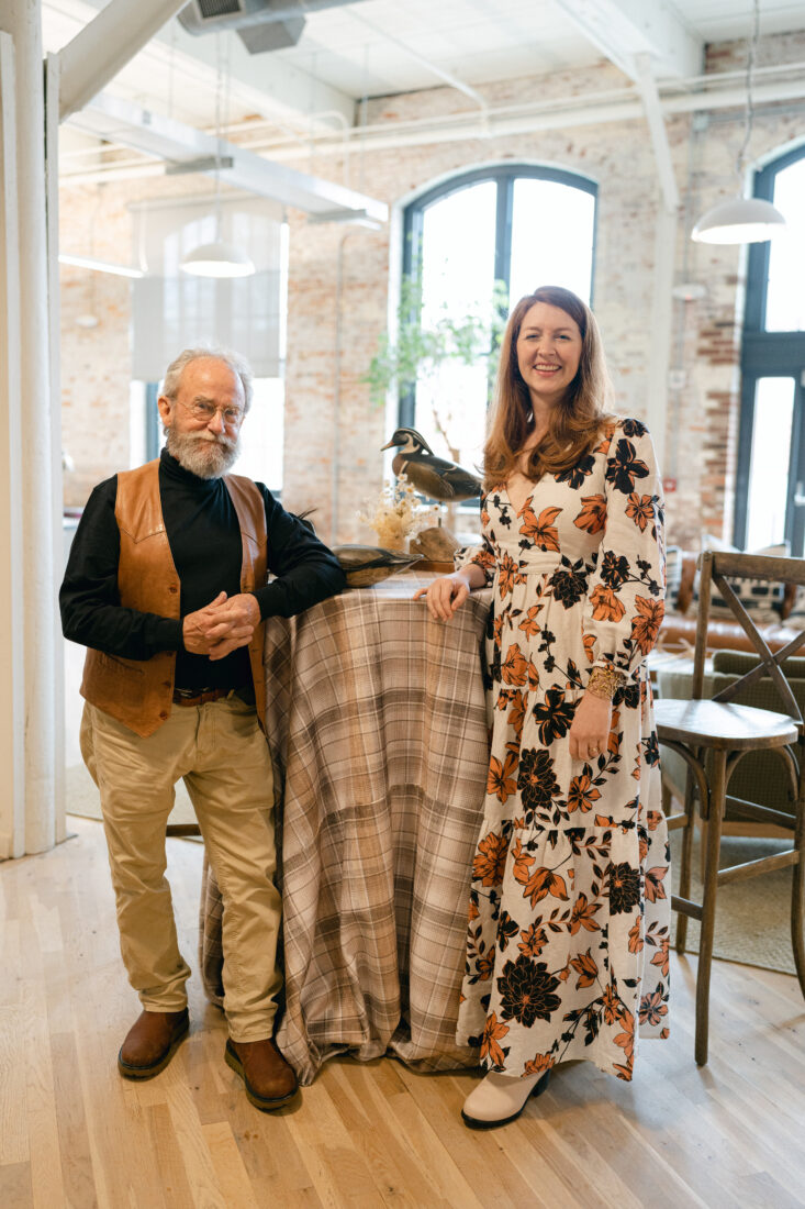 Decoy carver Mark S. McNair and G&G senior editor CJ Lotz Diego.