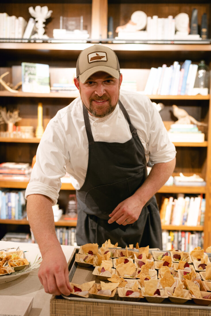 Chef David Rule of The Appalachian serves up butterbean hummus.