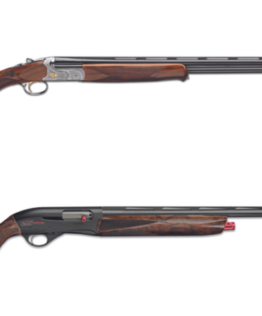 A composite of two women's sporting guns