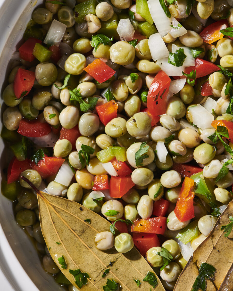 A bowl of bean salad