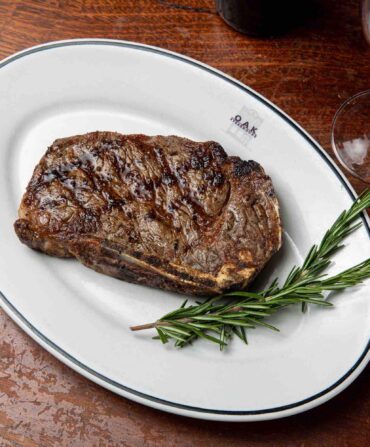 A steak on a plate