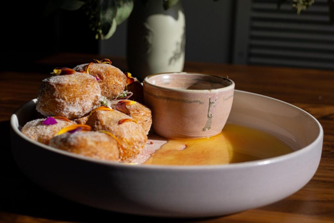 Beignets in a bowl