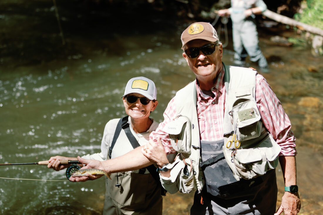 Bev Lassiter and Brookings Anglers guide Roger Lowe.