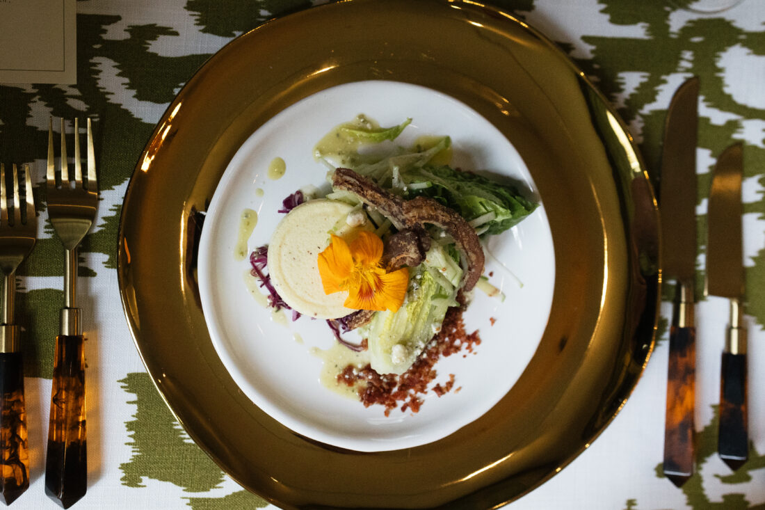 Little gem lettuce with parmesan flan—a fan favorite from the Spring House menu.