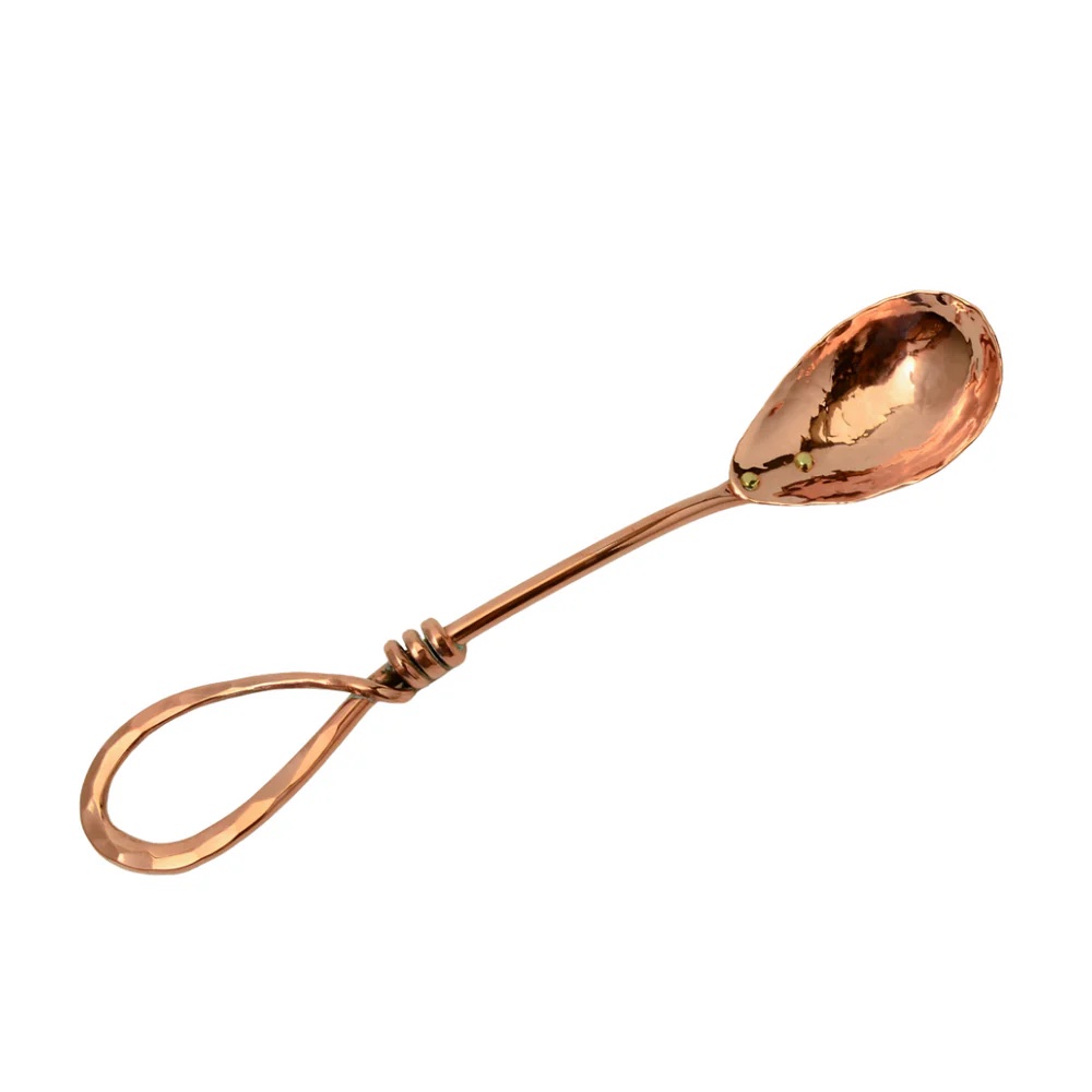 A small copper spoon