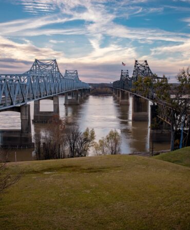 two bridges going over a river