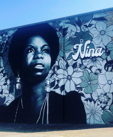 A mural of Nina Simone