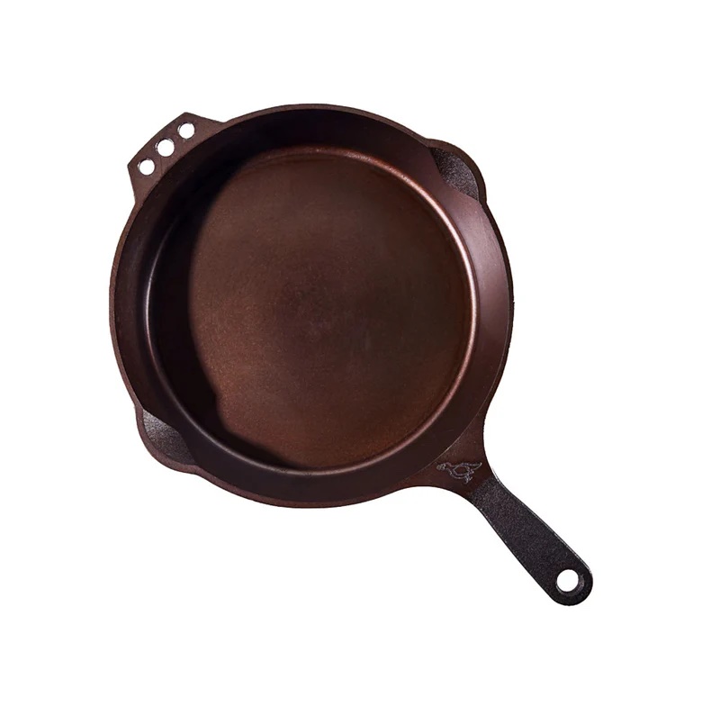 An iron skillet