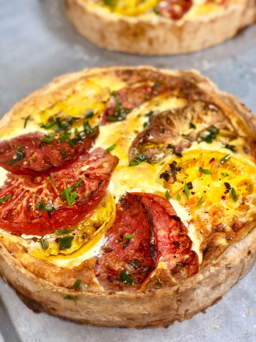 cheesy tomato pie