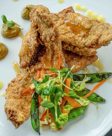 A plate of fried catfish