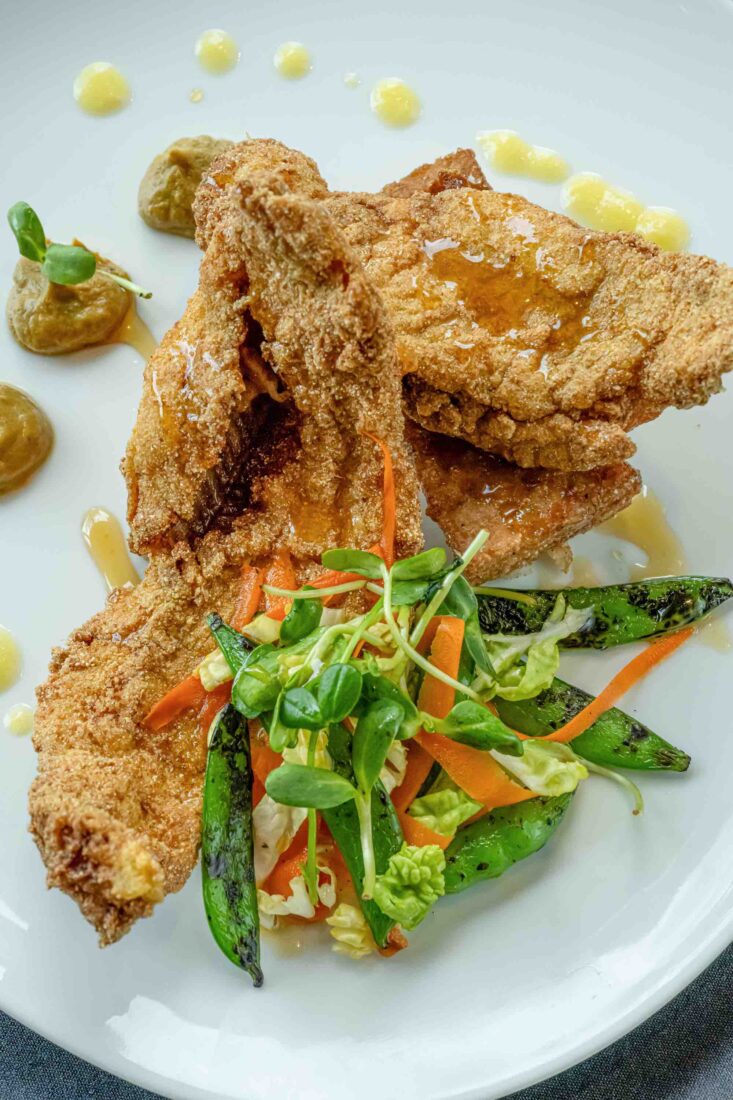 A plate of fried catfish