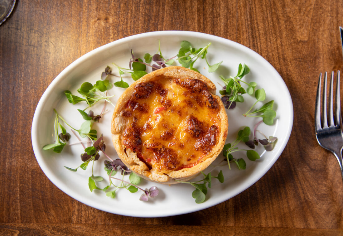 a small pimento cheese pastry
