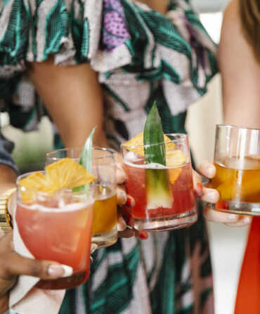 3 cocktails held together
