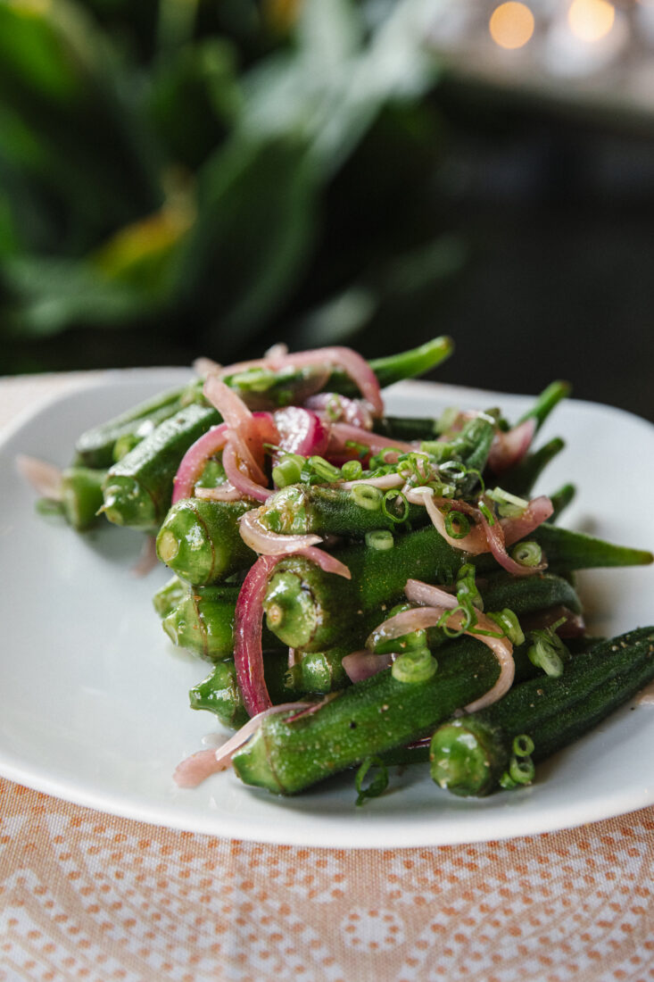 vegetable dish with red onions