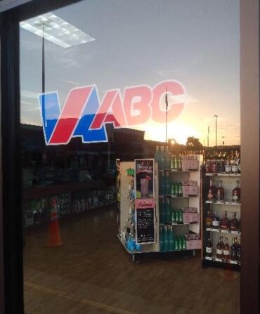 The door of an ABC liquor store