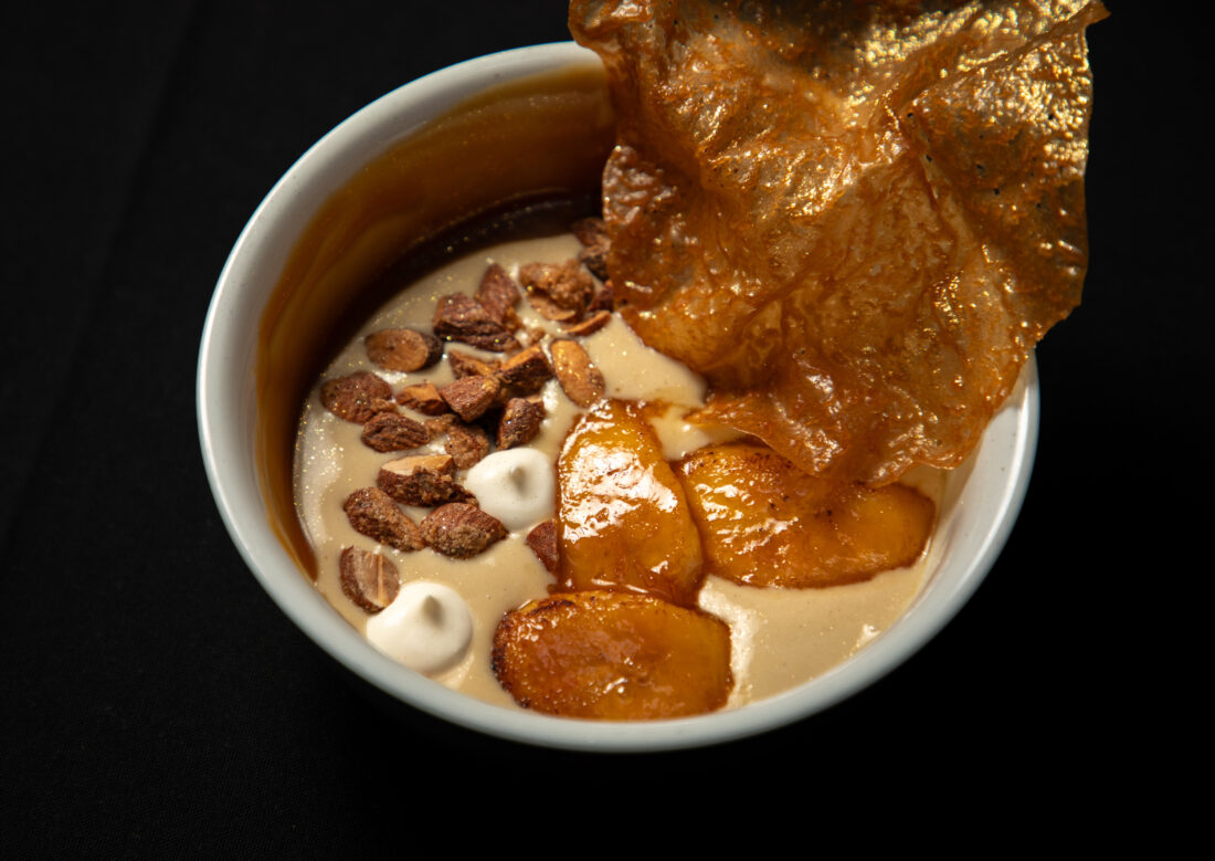 Rum-Spiked Butterscotch Pudding with Sous Vide Bananas