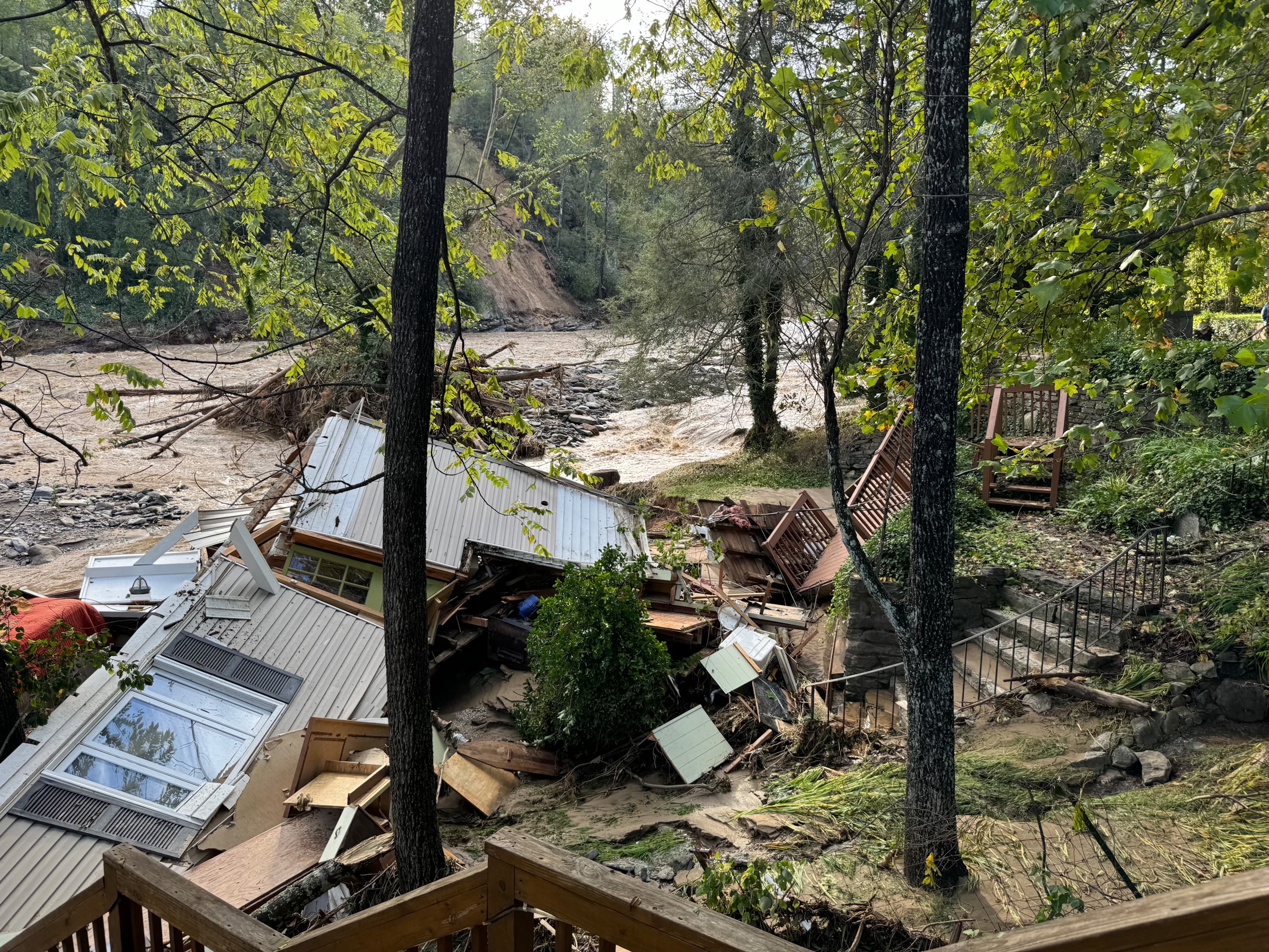 A destroyed home