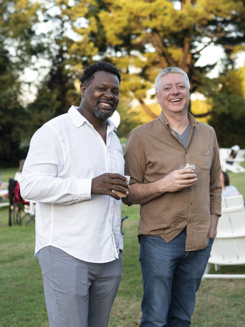 Bourbon appreciators sample Flowers’ cocktails.