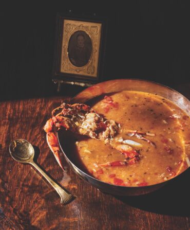 A bowl of crab soup