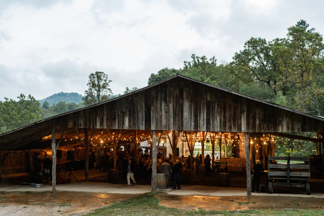 The barn at Hickory Nut Gap Farm outside Asheville.